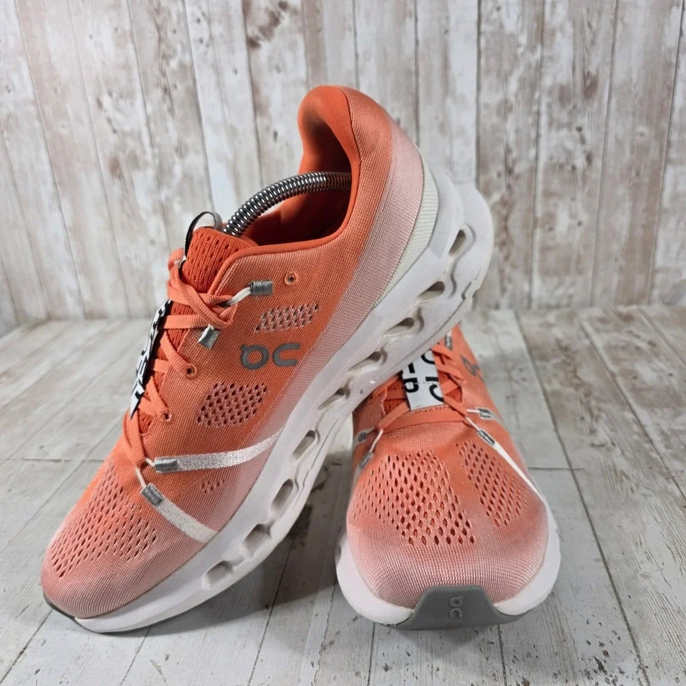 On Cloudsurfer Mens 11.5 Orange Pink Running Shoes 3MD10421204 CloudTec Phase